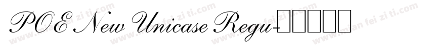 POE New Unicase Regu字体转换